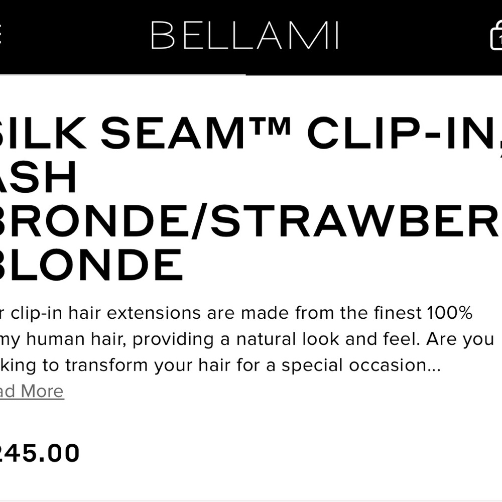 BELLAMI clip in hair extensions, never used , never tried on .